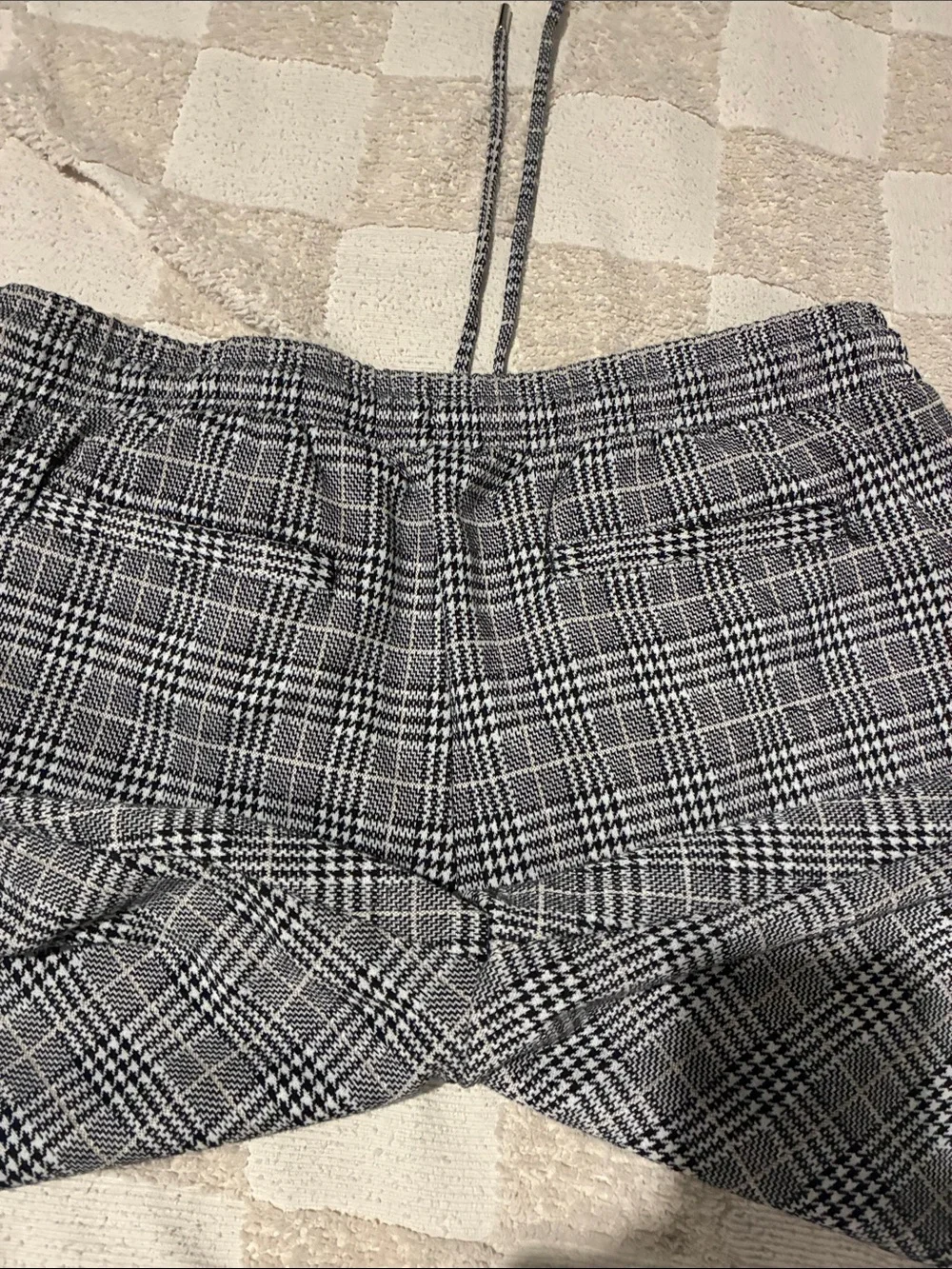 Time and Tru Black & Gray Plaid Straight Leg Pants